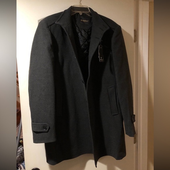 NWT Dewberry Couture Deluxe wool coat black - Picture 3 of 8